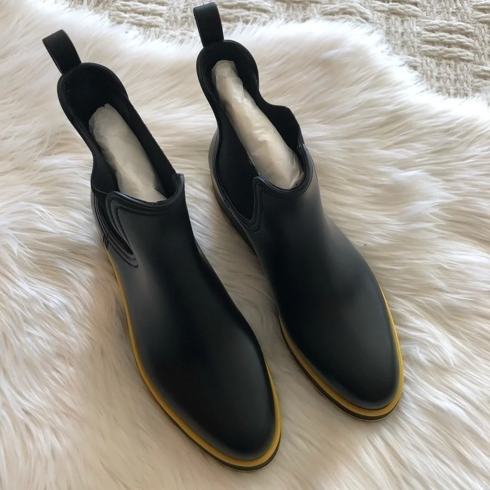 Bernando Willa Platform Black Rain Boot 11